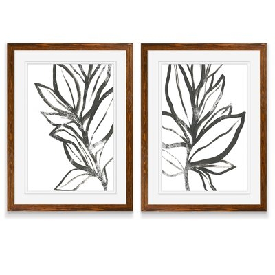 'Leaf Instinct I' by Vincent Van Gogh - 2 Piece Picture Frame Painting Print Set - Image 0