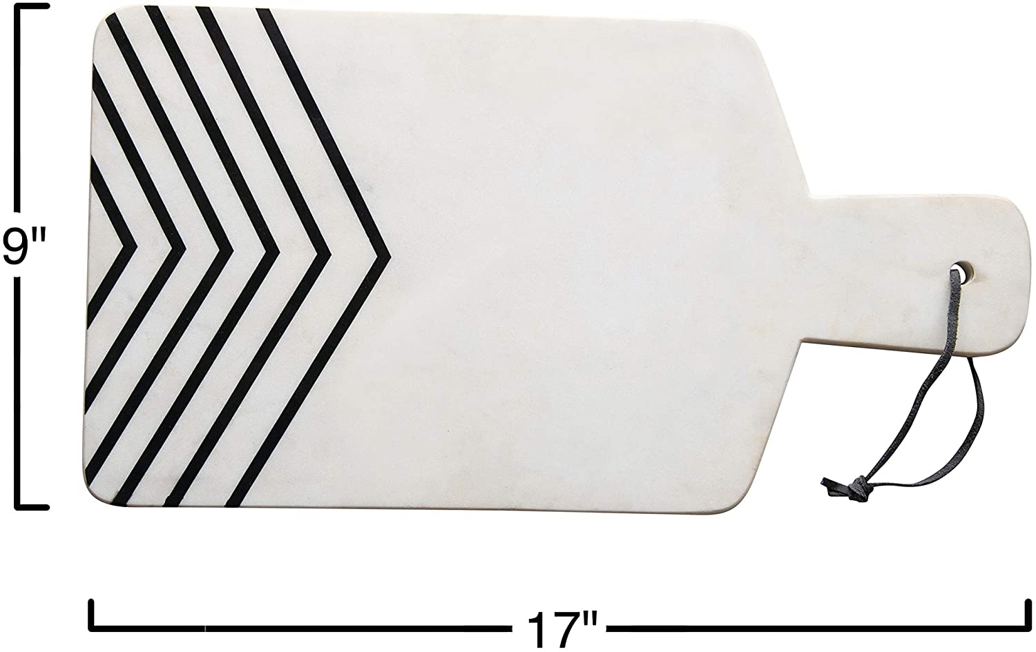 White and Black Chevron Marble Cheese/Cutting Board - Image 2