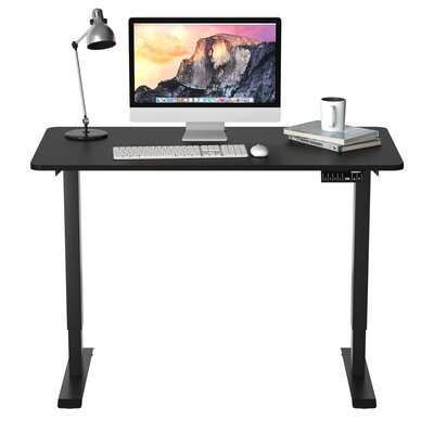 Inbox Zero Electric Adjustable Standing Desk Stand Up Workstation W/control White - Image 0