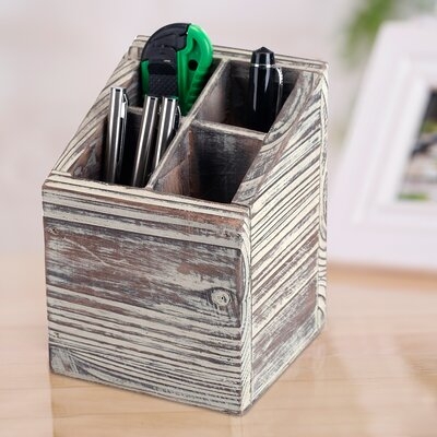 Desktop Wood Office Supply Organizer - Image 0