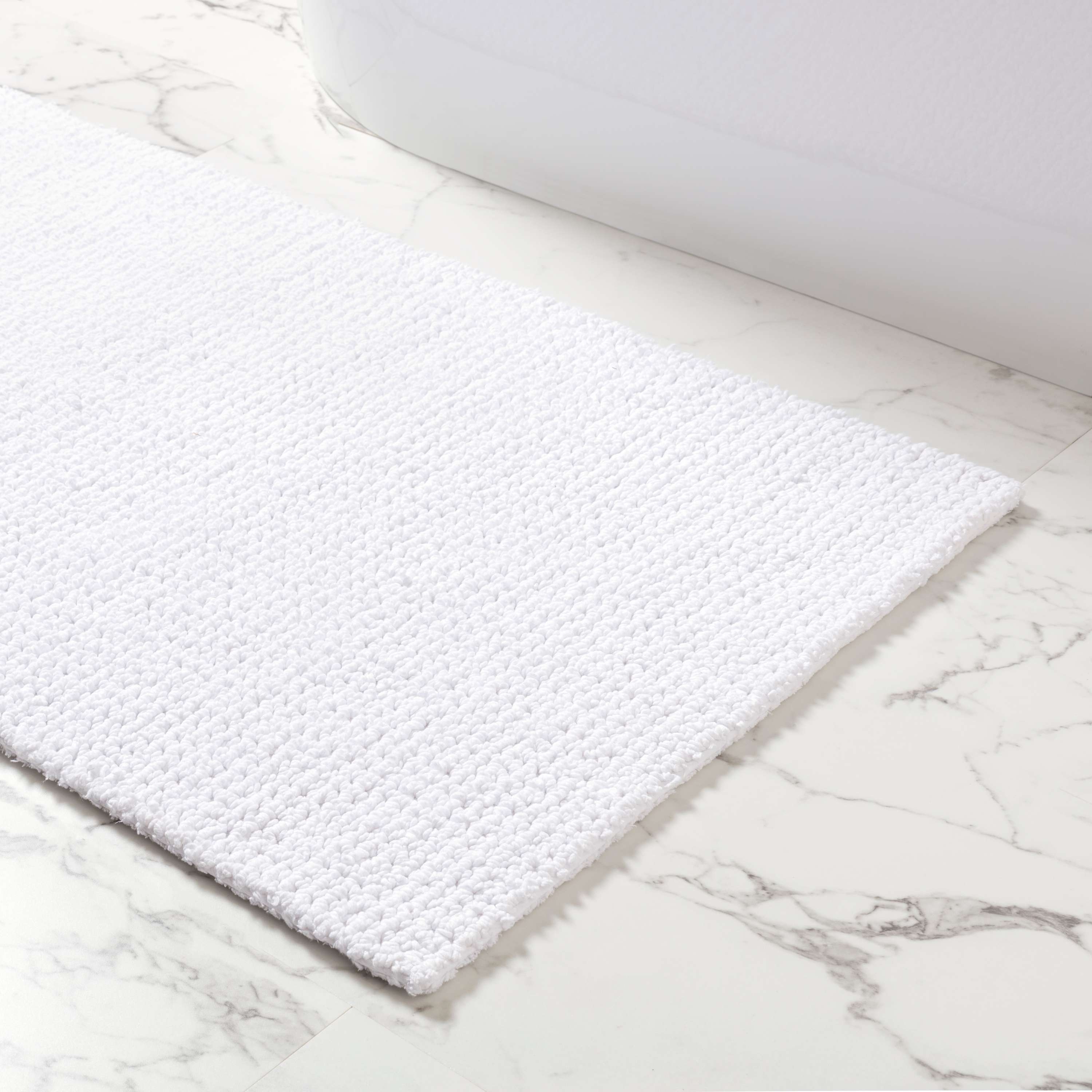 Modesto White Bath Rug - Image 0