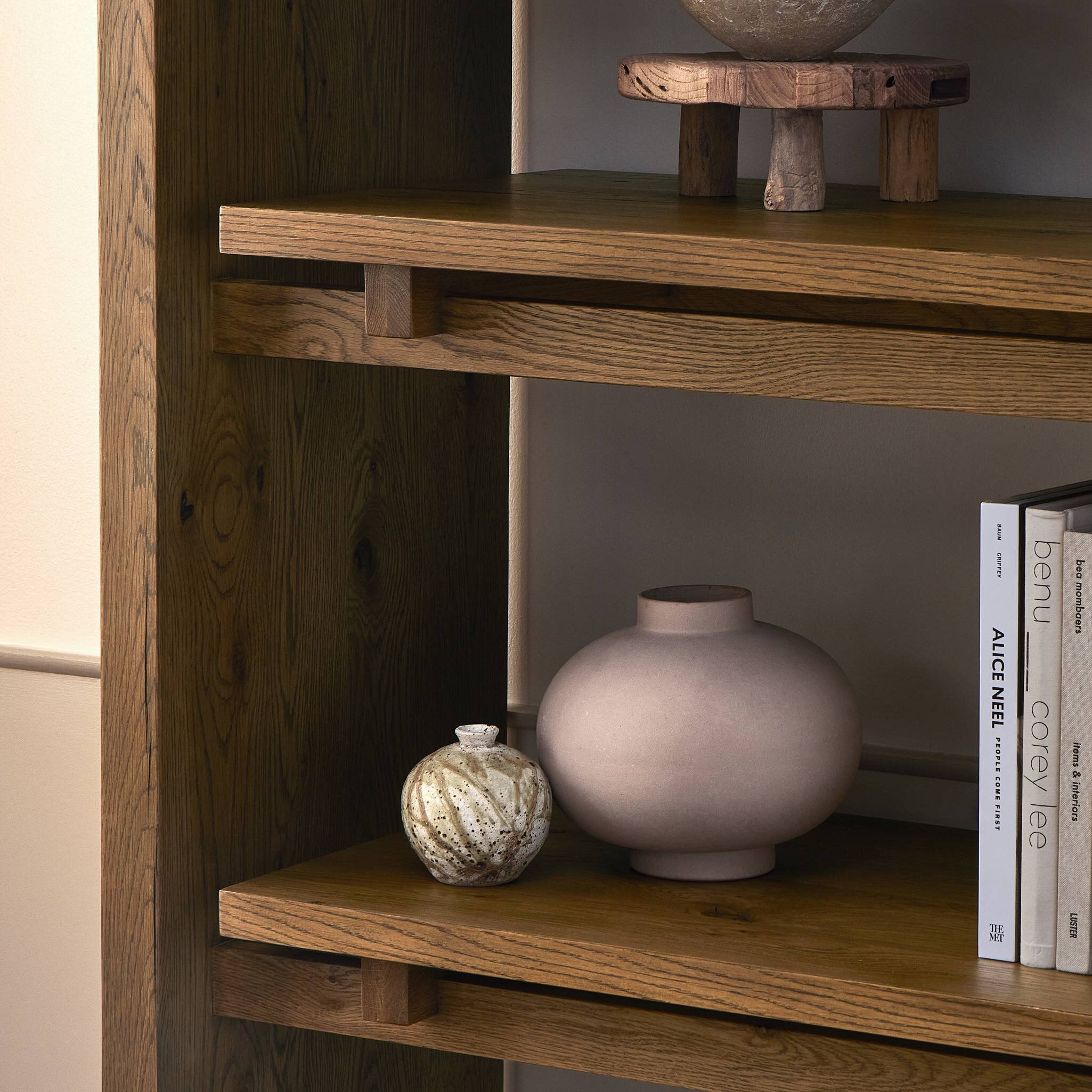 Theodore Bookcase - Rustic Amber Oak Veneer - Image 10