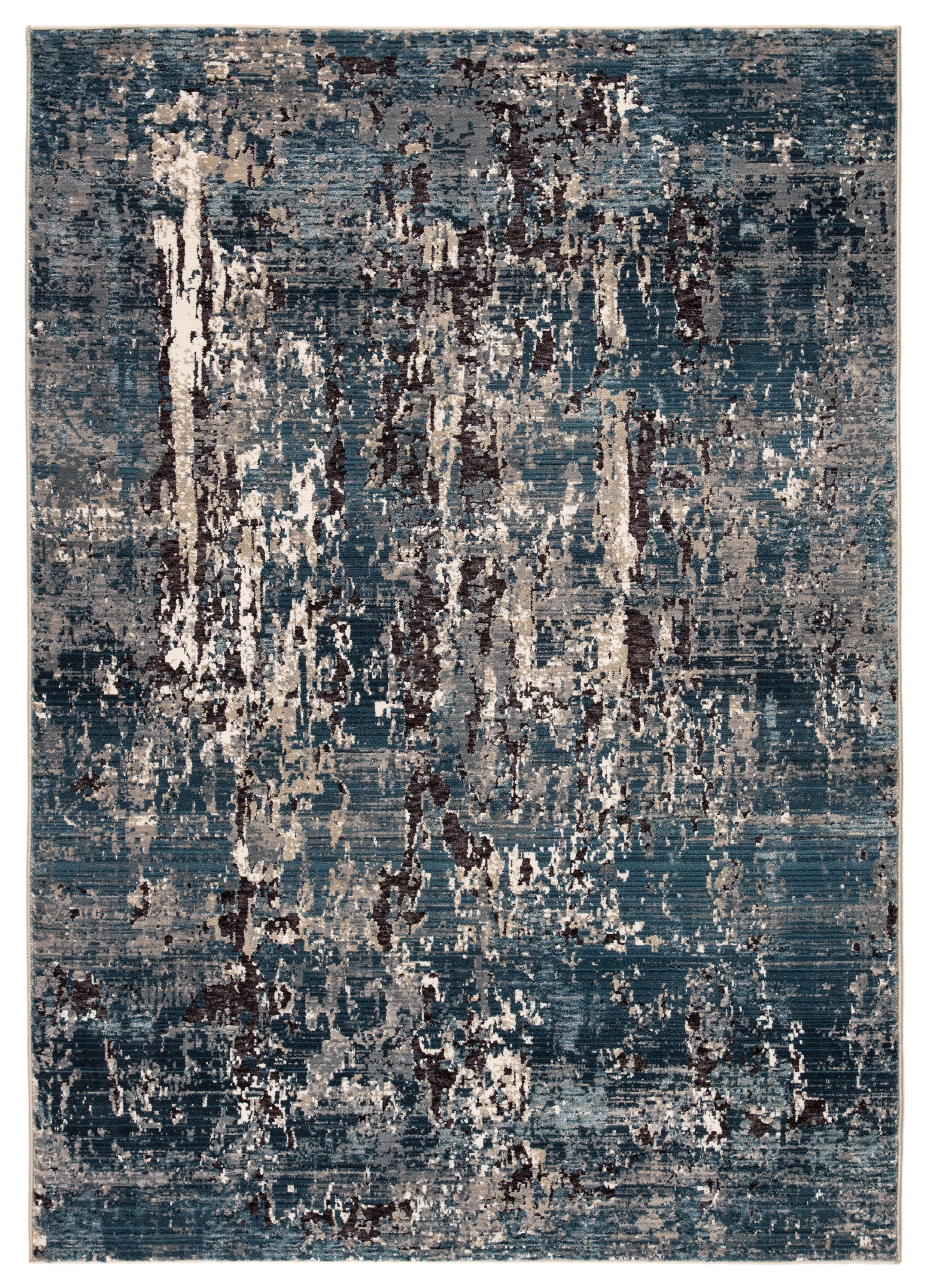 Cassatt Abstract Dark Blue/ Ivory Area Rug (7'10"x10'5") - Image 0