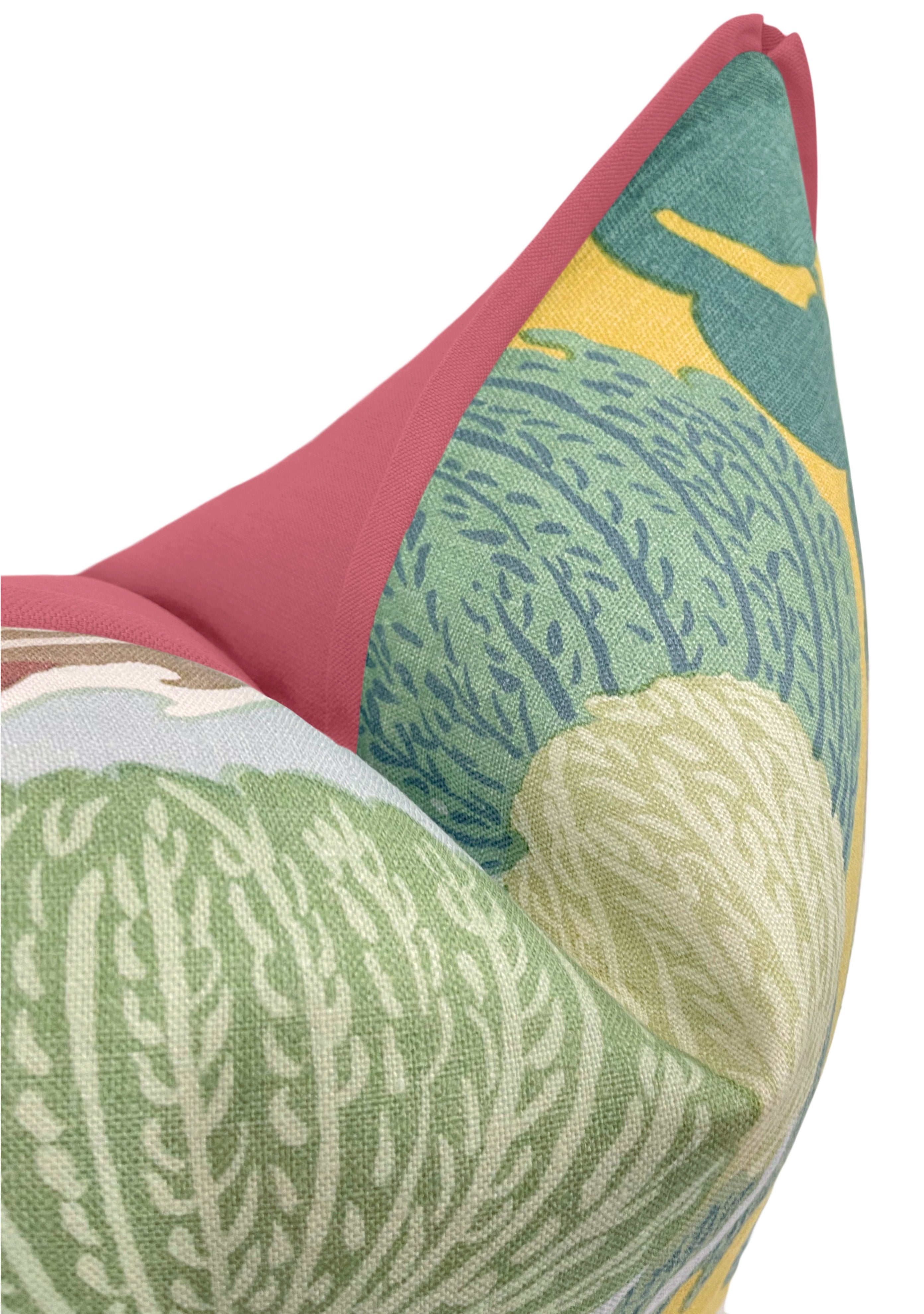 PEARL RIVER // YELLOW | SCHUMACHER - XL LUMBAR 14" X 48" / BUTTERFLY FLANGE / Rose Pink - Image 0