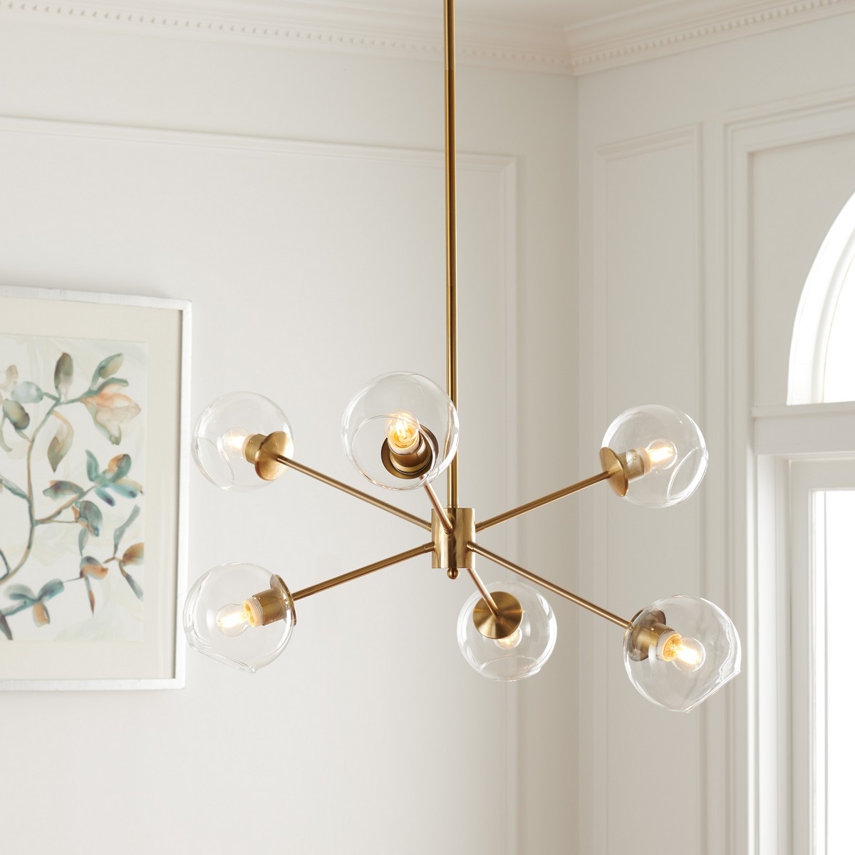 Cantori 6Lt 37.5" Chandelier - Brass - Image 2
