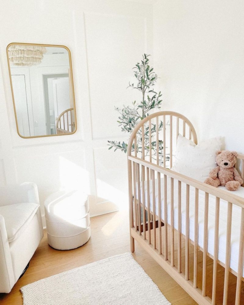 Canyon Natural Spindle Wood Convertible Baby Crib with Toddler Bed Rail by Leanne Ford - Image 5