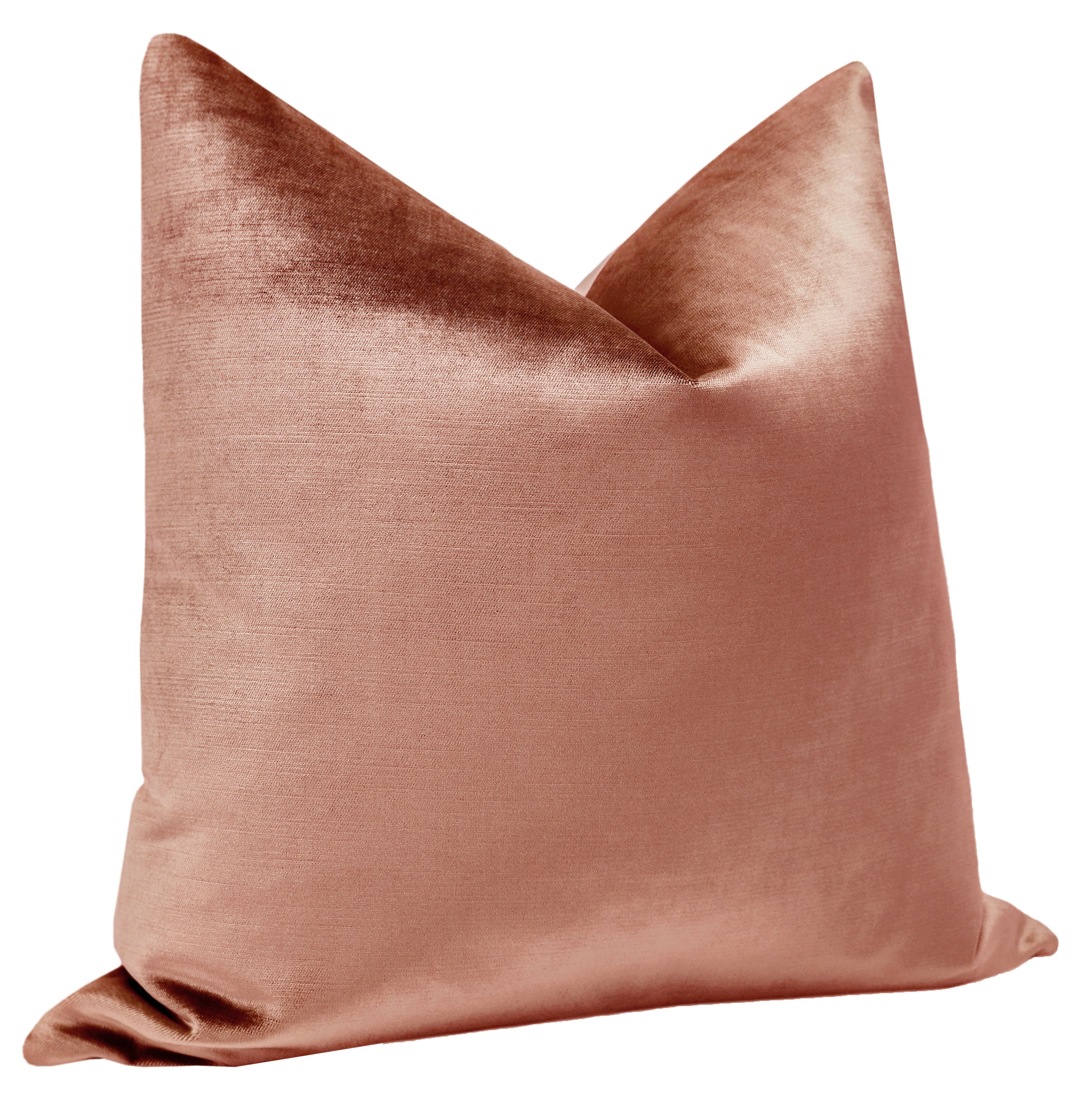 FAUX SILK VELVET // ROSE GOLD - 20" X 20" - Image 1