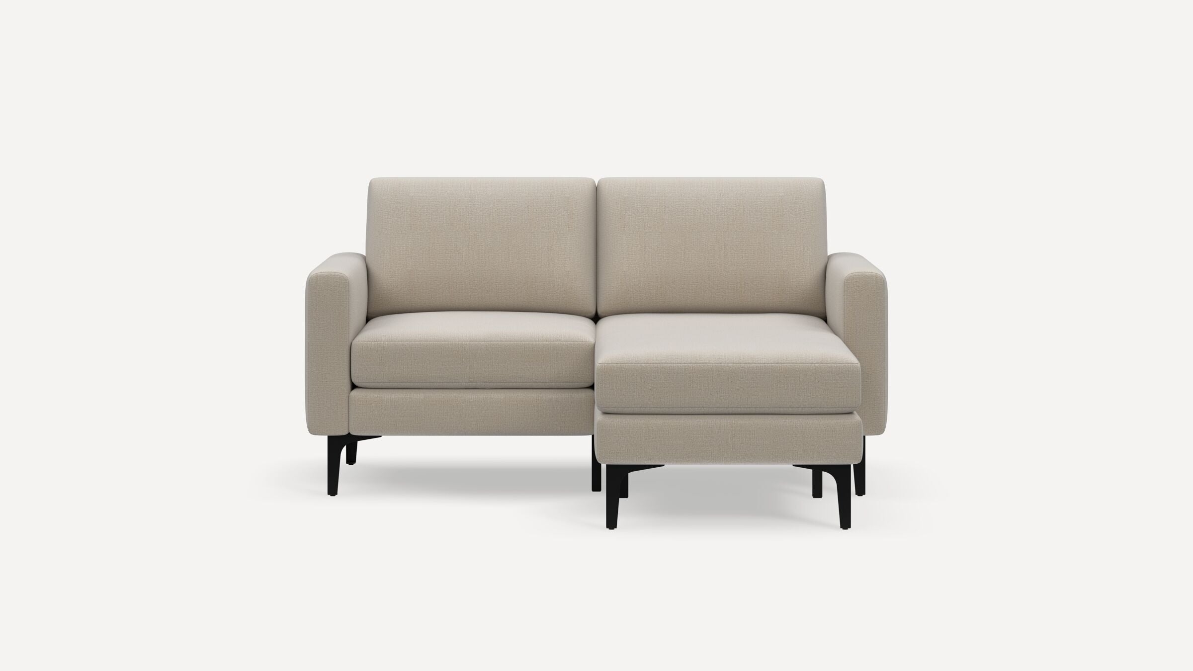 Nomad Loveseat with Chaise - Georgia Clay - Performance Chenille / Black - Metal / Block - Image 0