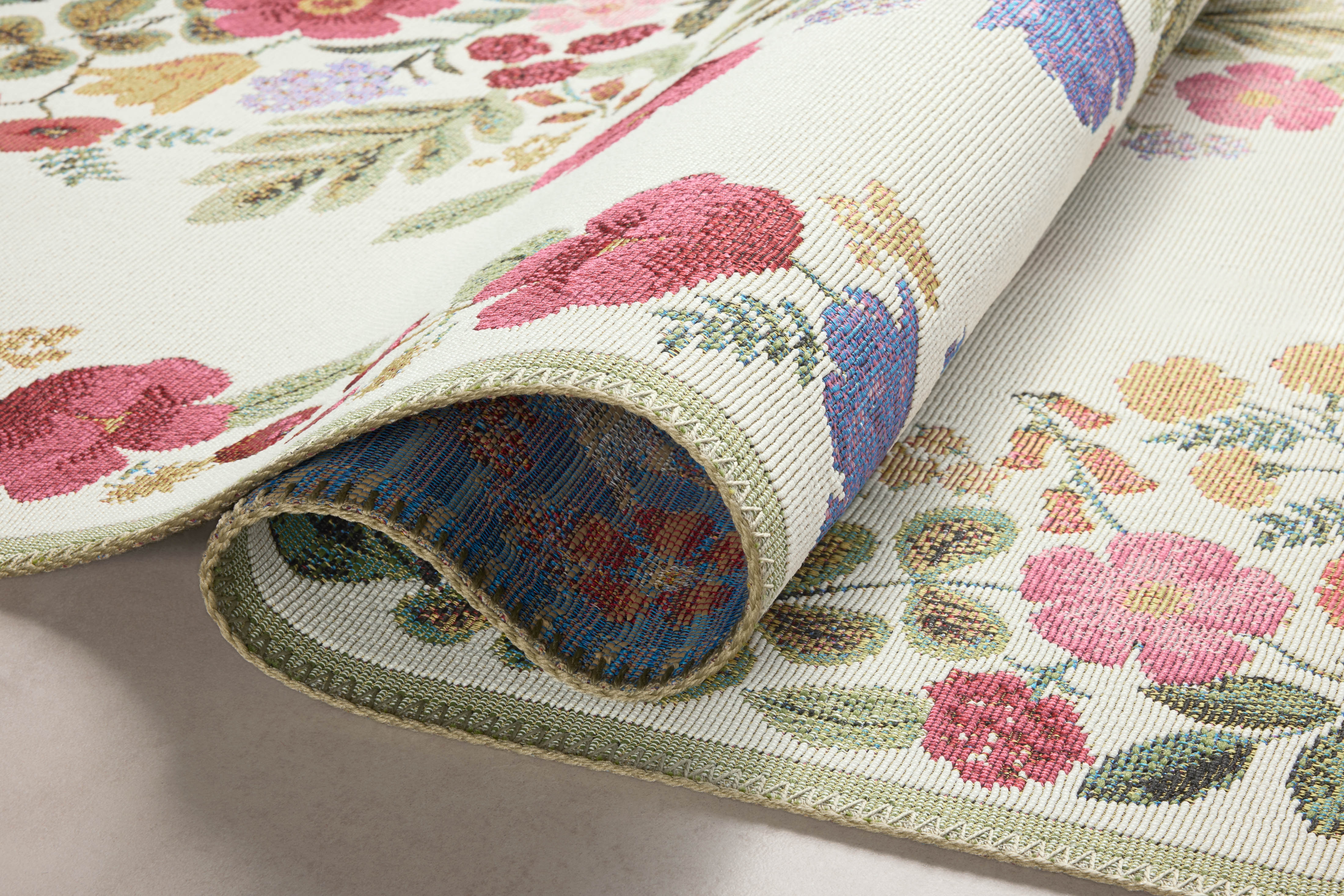 Rifle Paper Co. x Loloi Perennial Cream 6'-7" x 9'-4" - Image 4