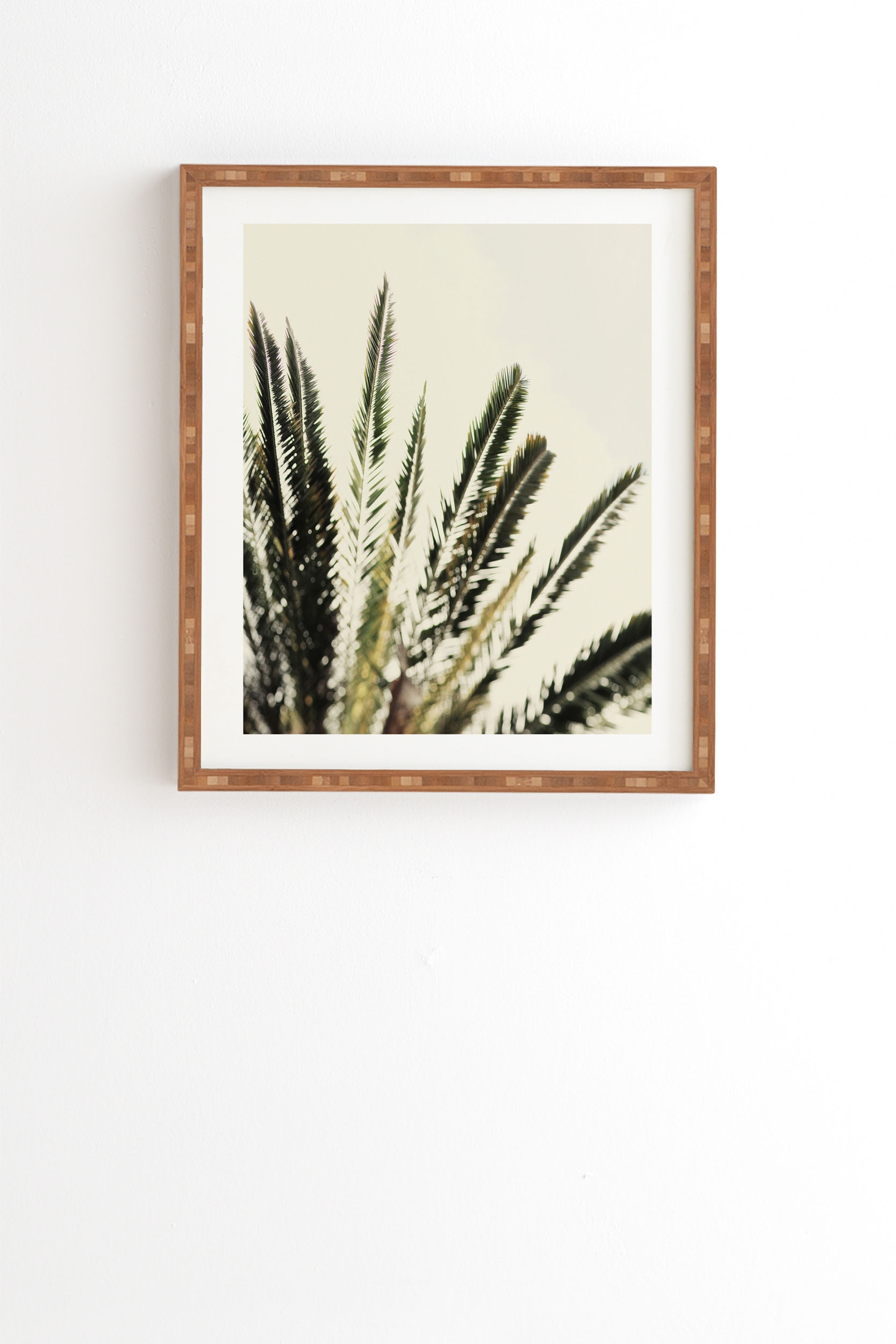 The Palms No 2 by Chelsea Victoria - Framed Wall Art Bamboo 19" x 22.4" - Image 0