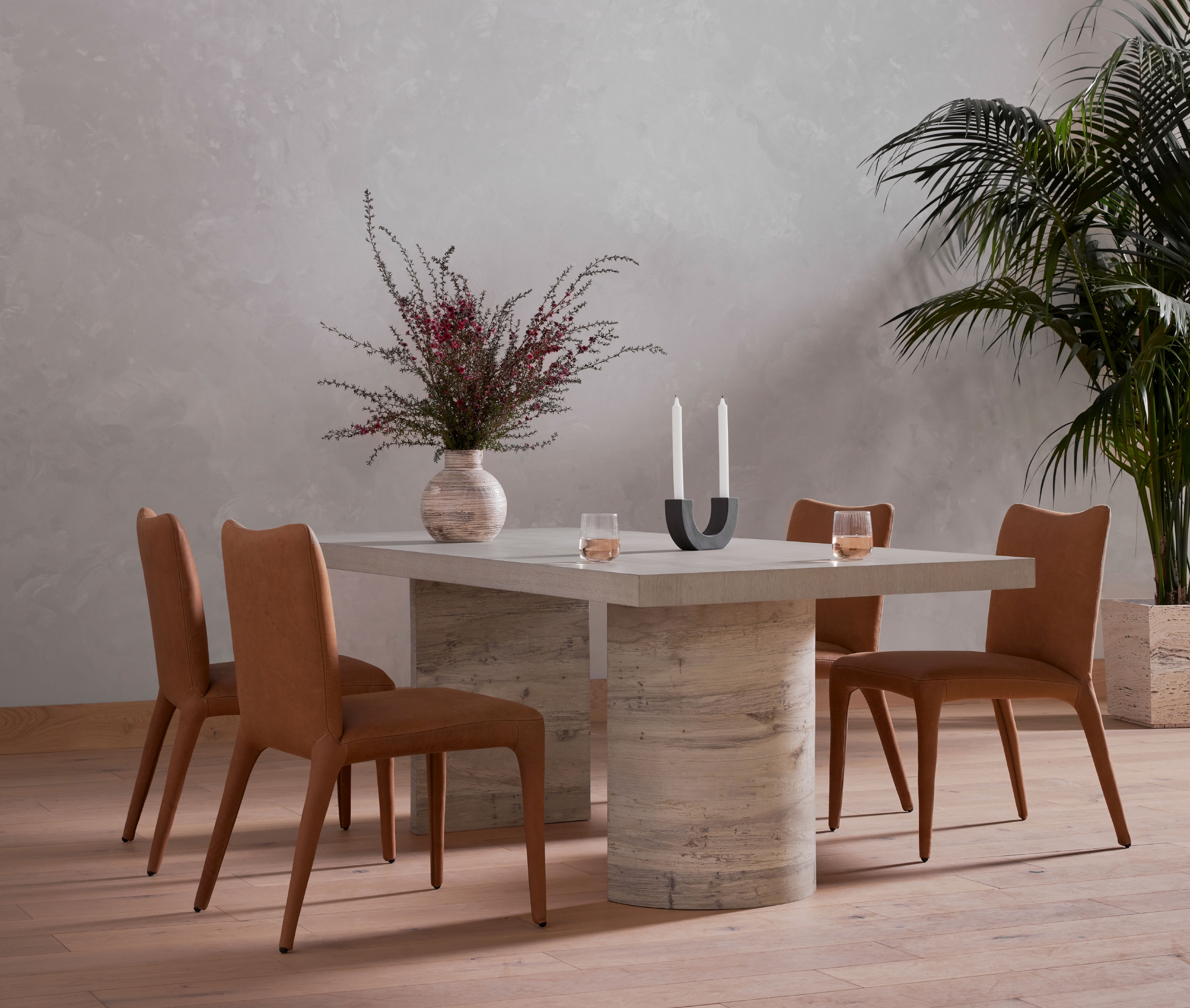 Liv Dining Table-Pale Oak Veneer - Image 1