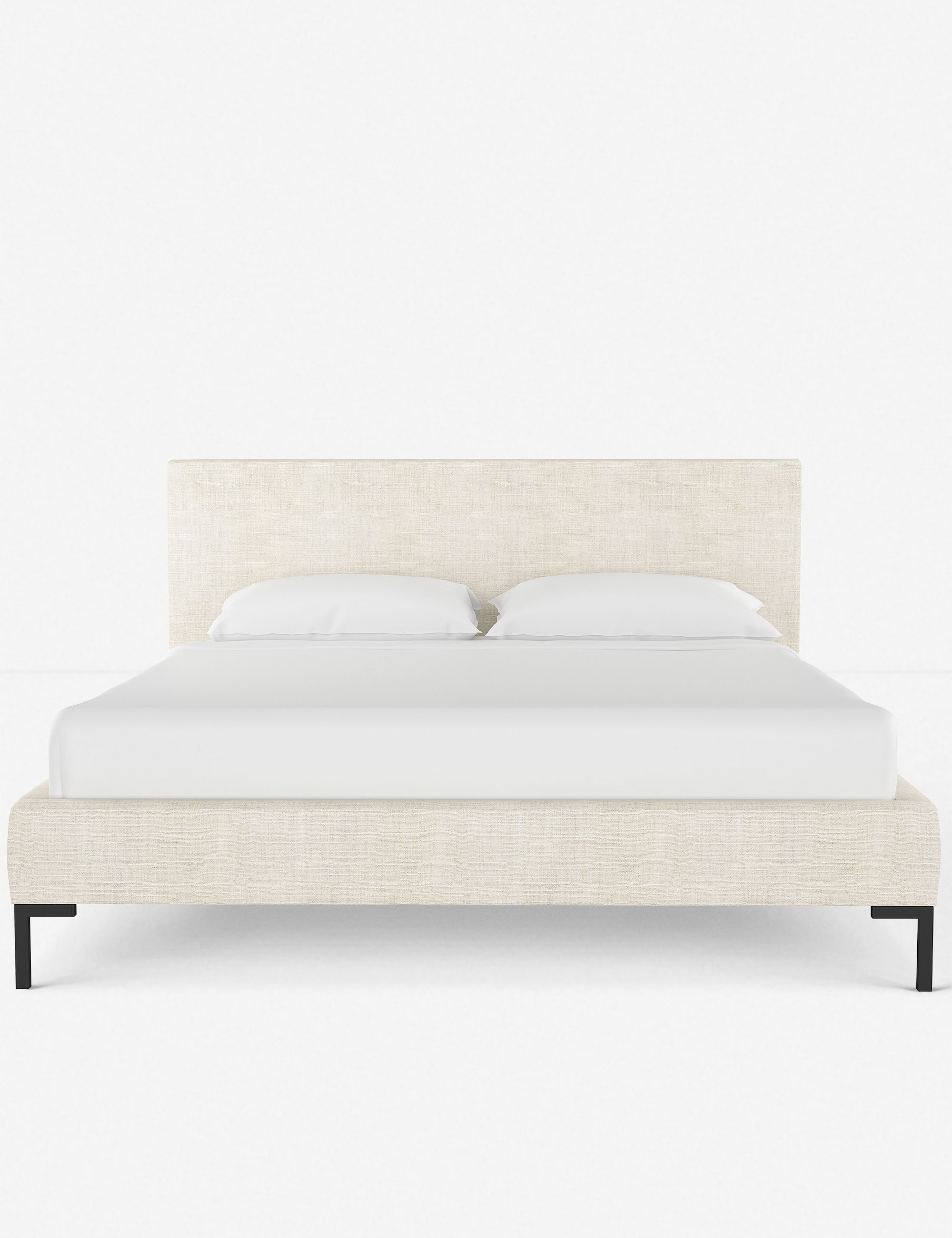 Deva Linen Platform Bed, Talc California King - Image 0