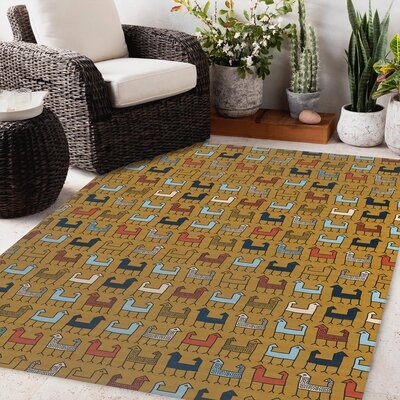 ZAGROS YELLOW Outdoor Rug By Becky Bailey - Image 0