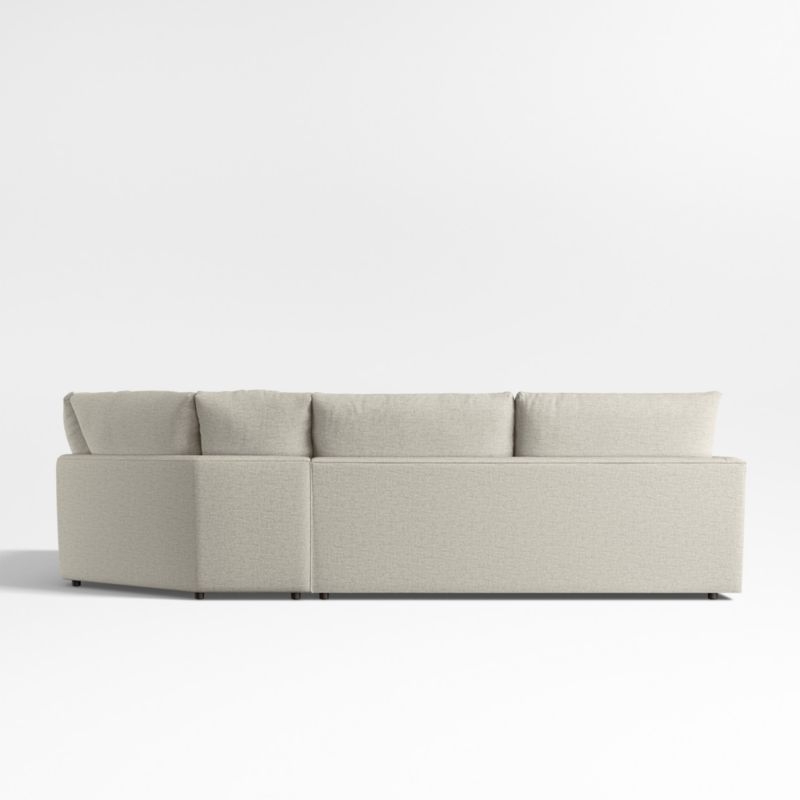 Lounge Classic 3-Piece L-Shaped Wedge Sectional Sofa - Image 2