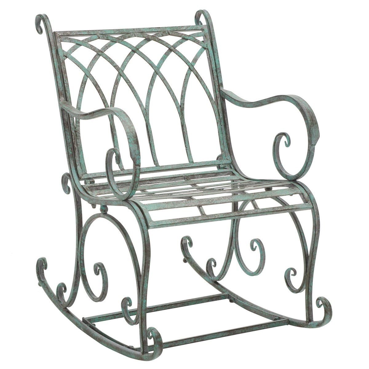 Medrano Rocking Chair - Antique Dark Green - Safavieh - Image 5