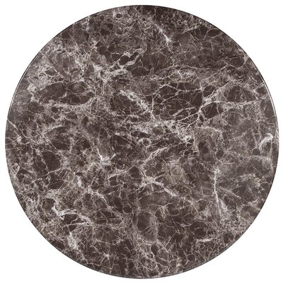 24" Round Gray Marble Laminate Table Top - Image 0