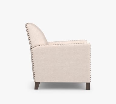 Howard Upholstered Recliner with Bronze Nailheads, Polyester Wrapped Cushions - Image 3