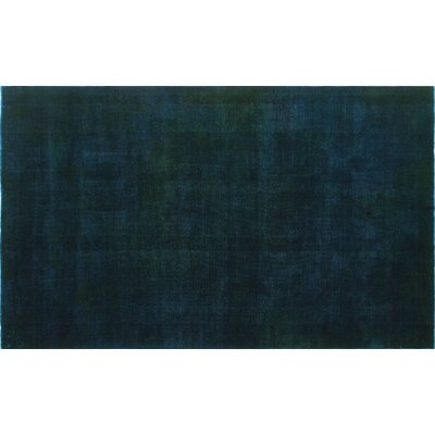 One-of-a-Kind Georgianne Hand-Knotted 1980s Blue 5'9" x 9'8" Wool Area Rug - Image 0