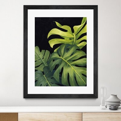 'Night Monsteras I' Matted And Framed 24"X32" - Image 0