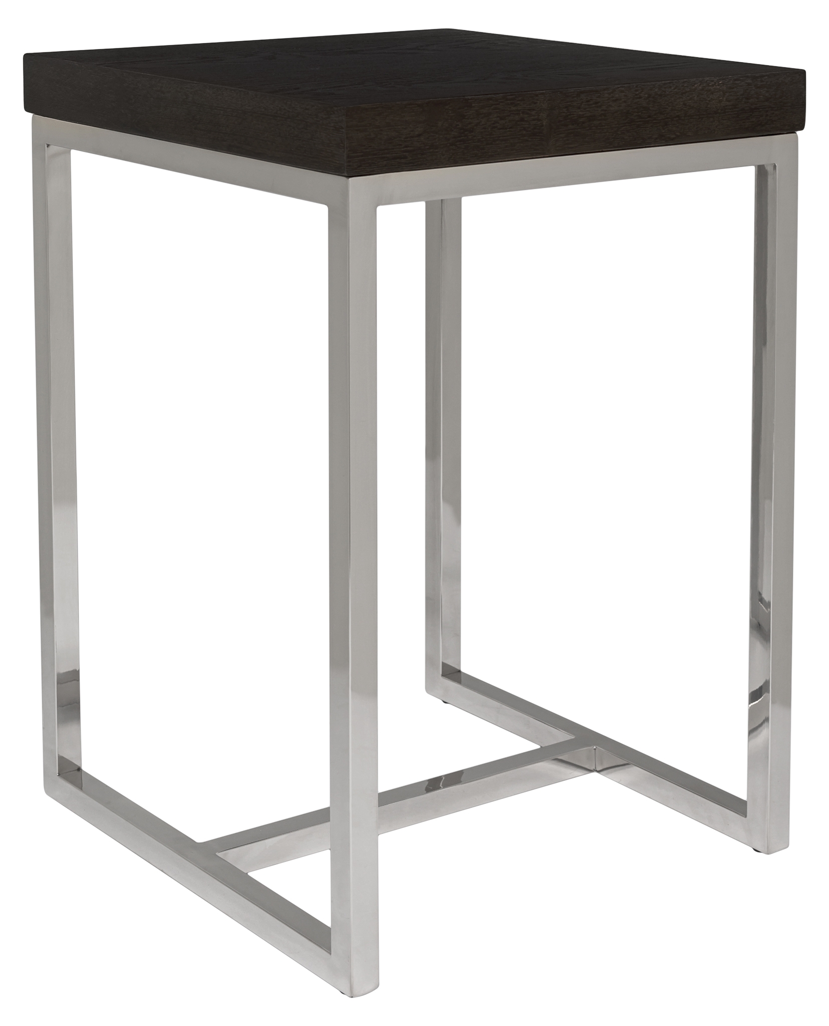 Turner Glass Top Square End Table - Black - Arlo Home - Image 0