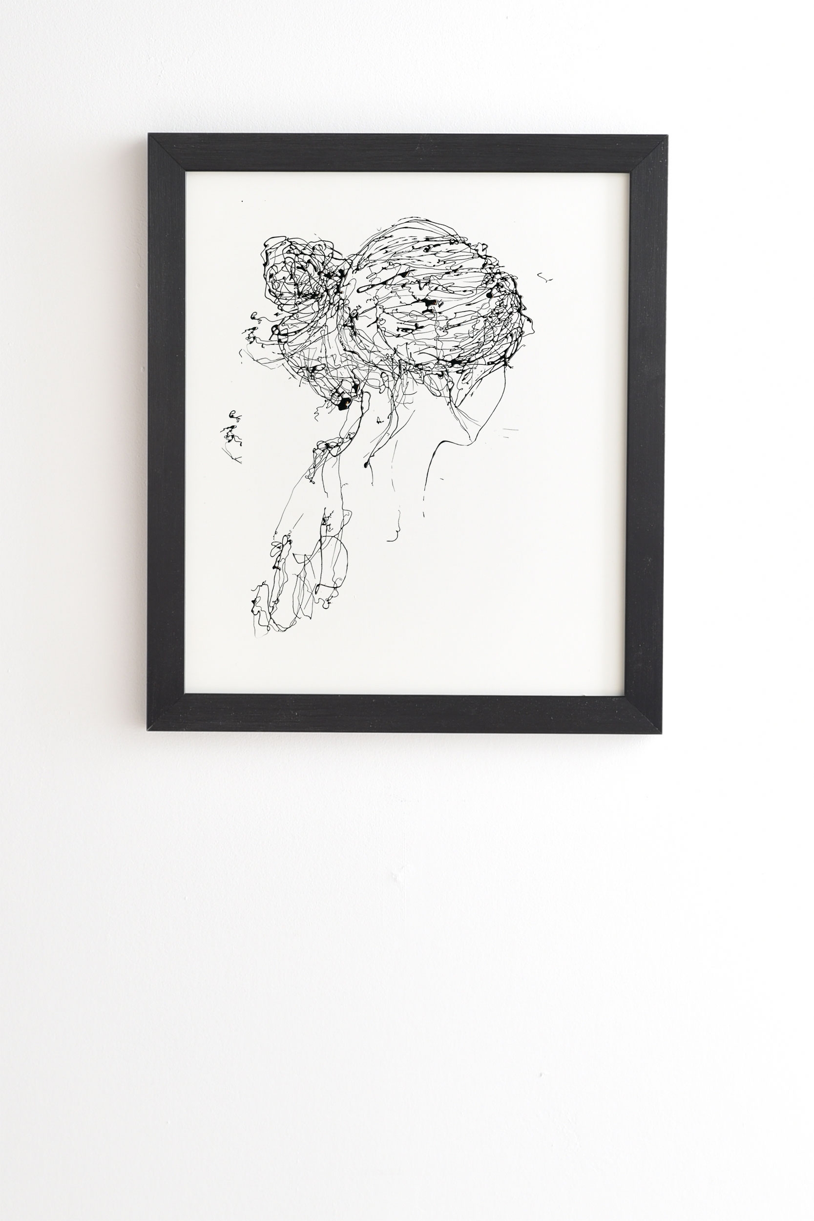 Koyuki by Elodie Bachelier - Framed Wall Art Basic Black 20" x 20" - Image 0