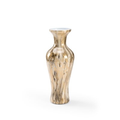Calacatta Gold 17.75'' Glass Table Vase - Image 0