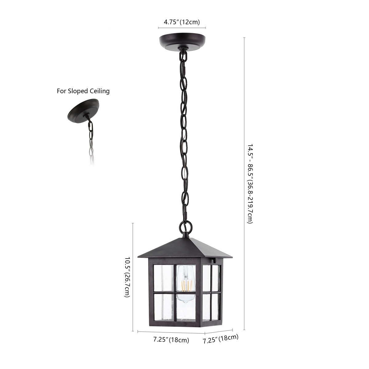 Penryn 7.25" Outdoor Pendant - Oil Rub Bronze - Safavieh - Image 0