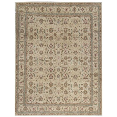 One-of-a-Kind Hand-Knotted Ivory 8'11" x 11'8" Wool Area Rug - Image 0