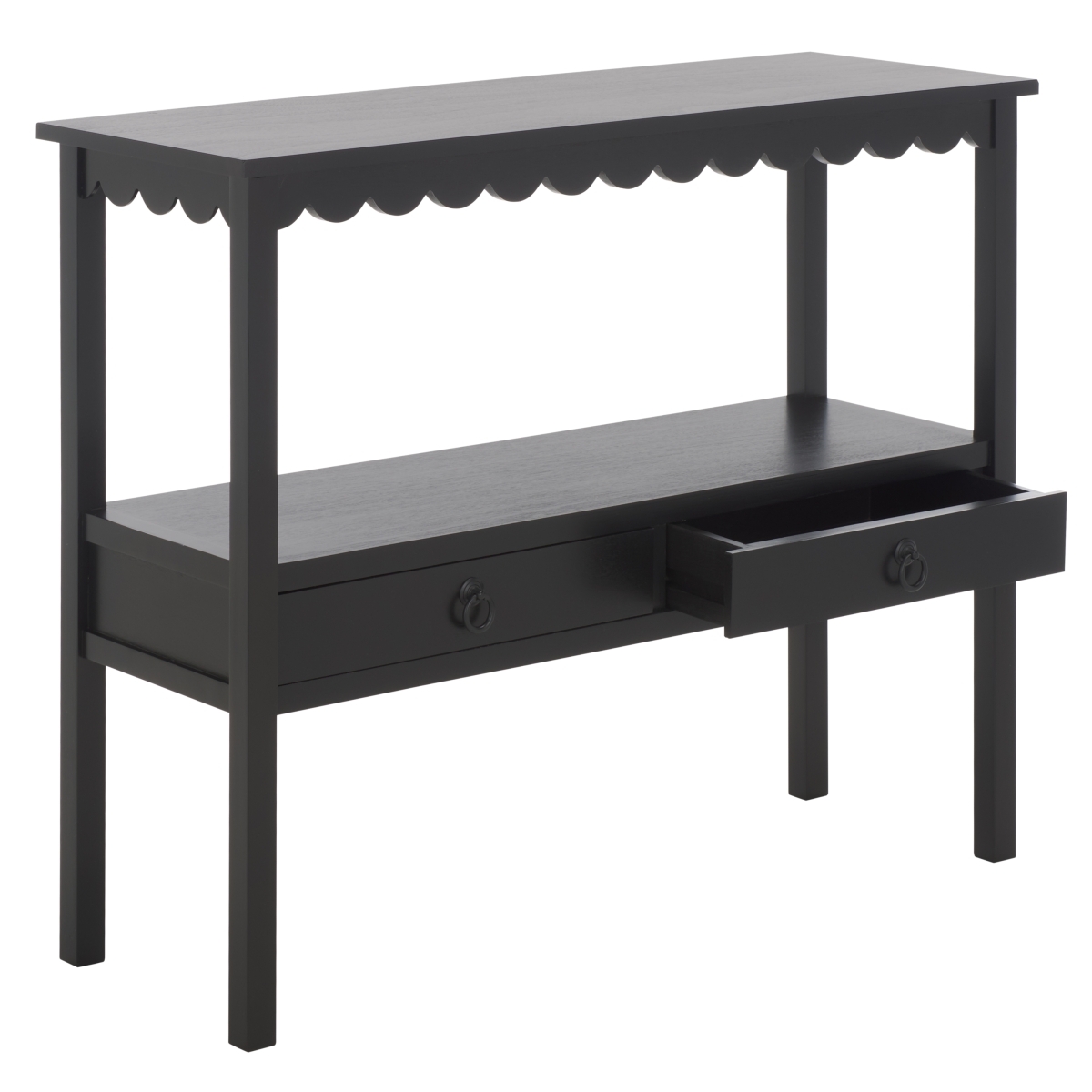 Haven Lower 2 Drawer Console - Matte Black - Image 5