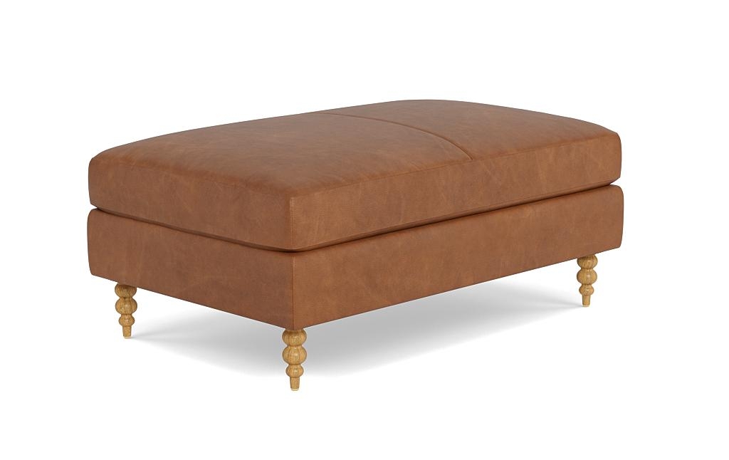 Sloan Leather Ottoman - Image 1