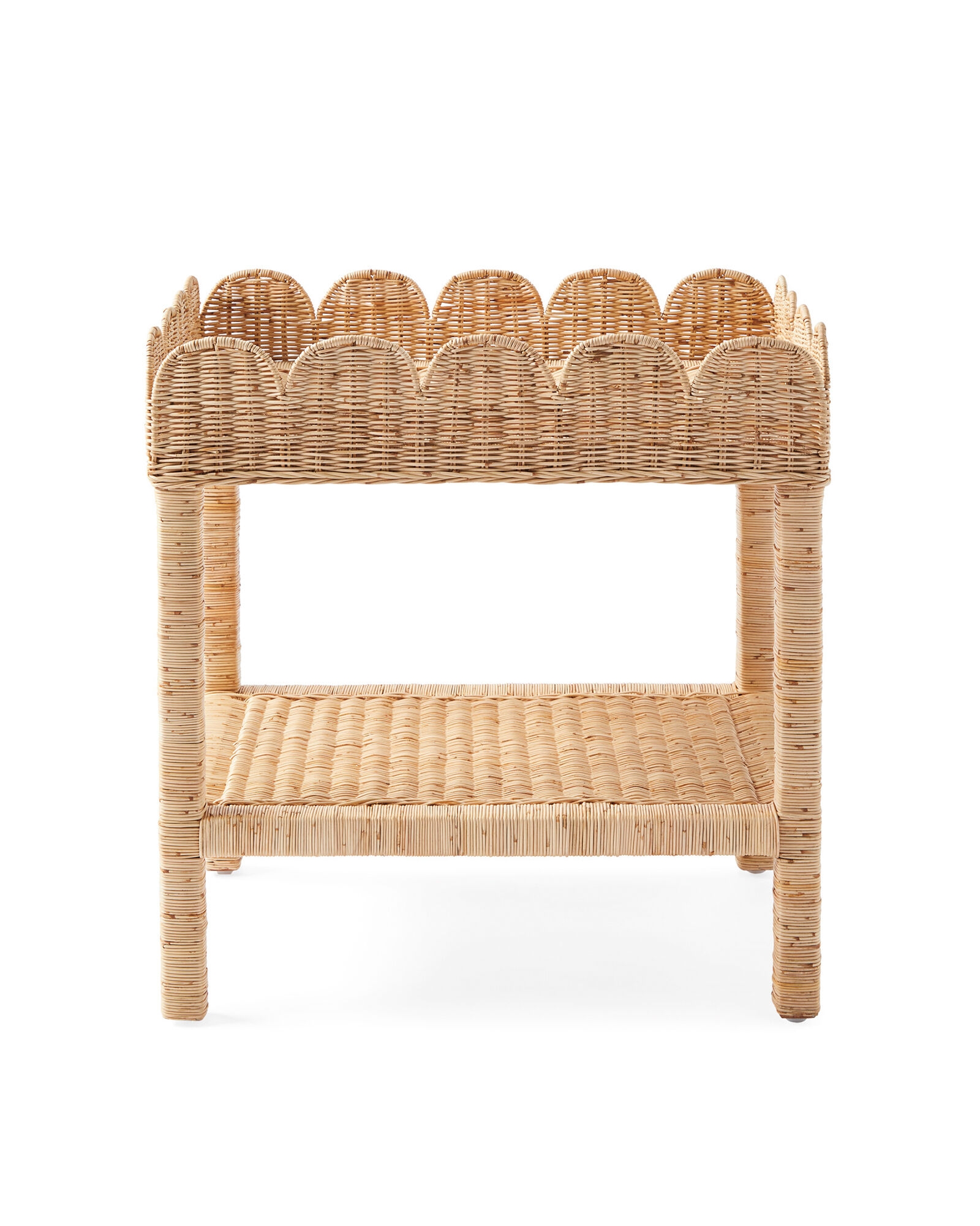 Scallop Rattan Side Table - Image 0