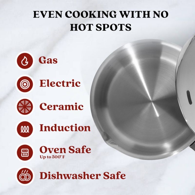 Alva Maestro 1.7-Qt. Stainless Steel Saucepan with Lid - Image 3