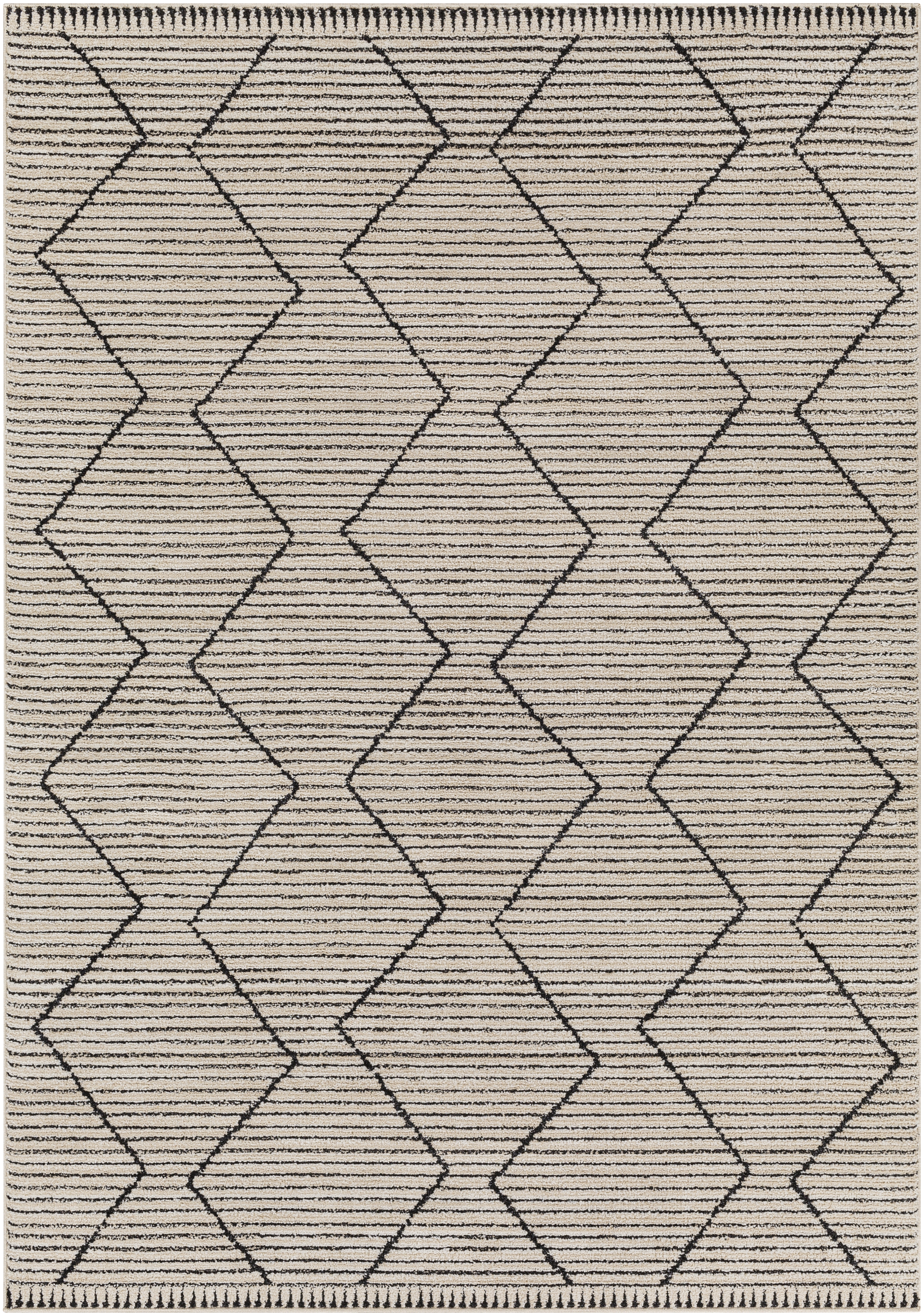 Cozy Beige Indoor 7'10" x 10' Machine Woven Rug - Image 0