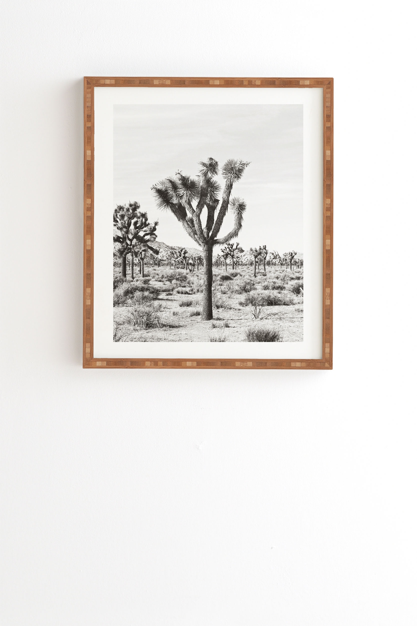 Joshua Trees by Bree Madden - Framed Wall Art Bamboo 19" x 22.4" - Image 0