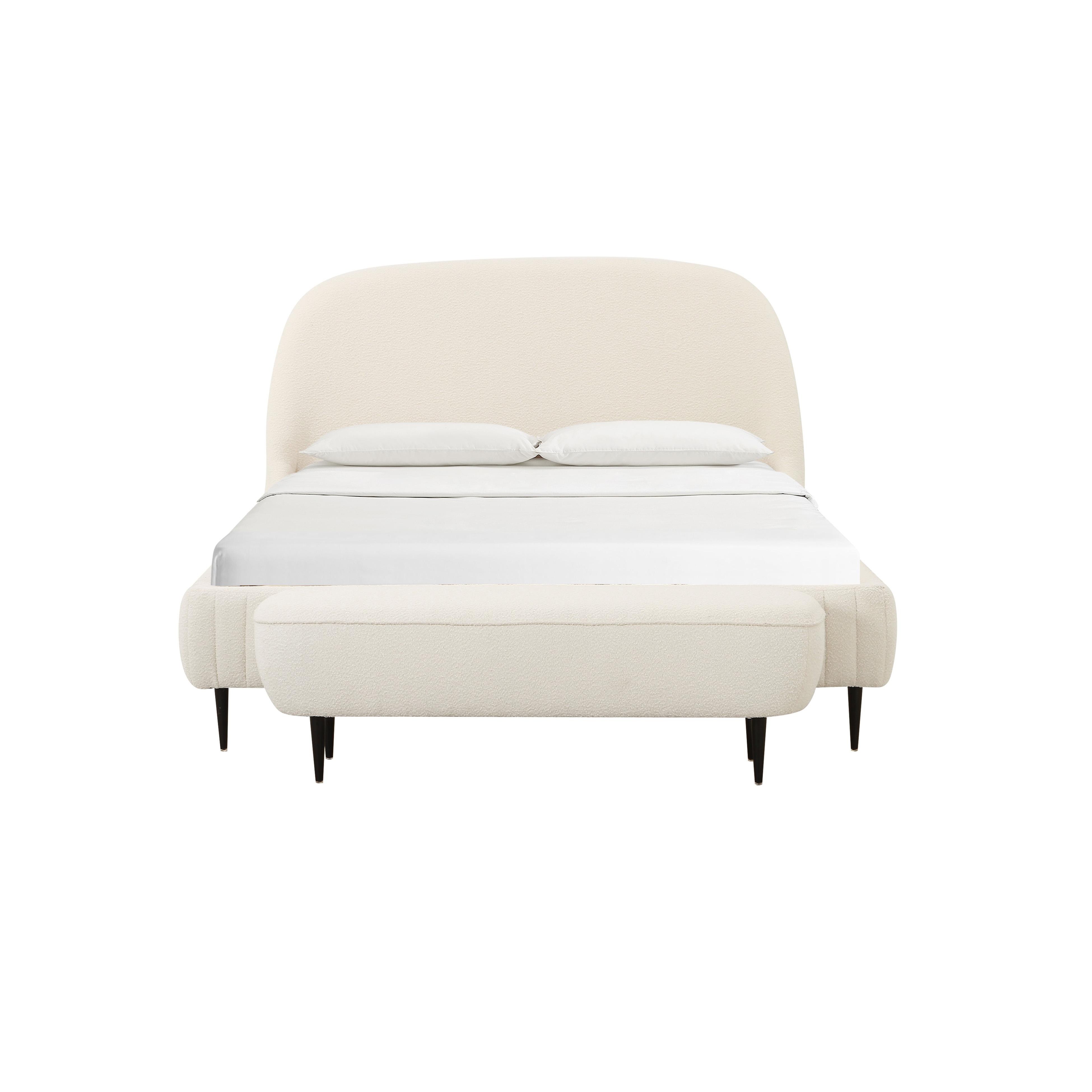 Denise Cream Boucle Bed in King - Image 3