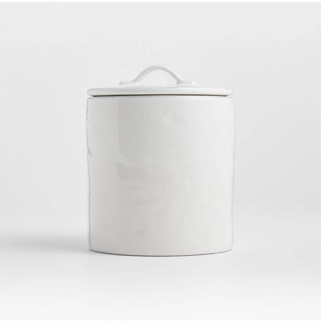 Marin Small White Stoneware Canister - Image 0