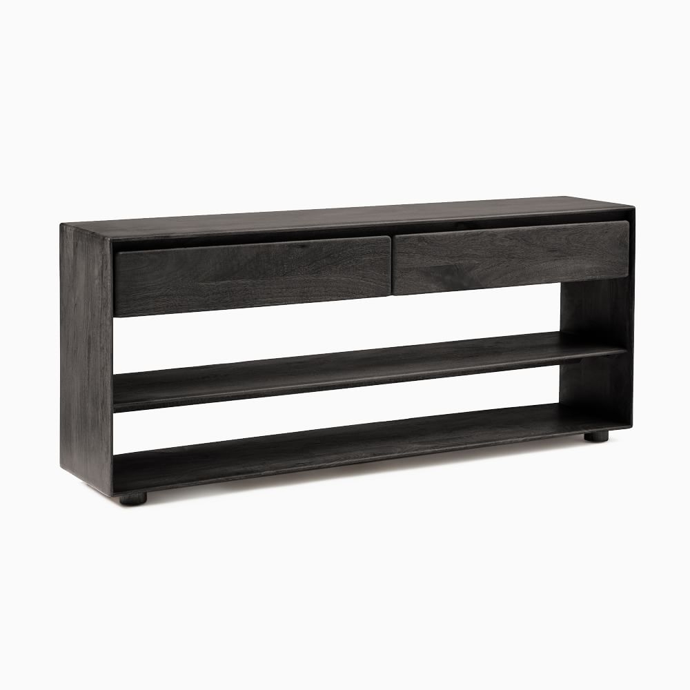 WE Anton Collection Black Behind-the-Sofa Console - Image 0