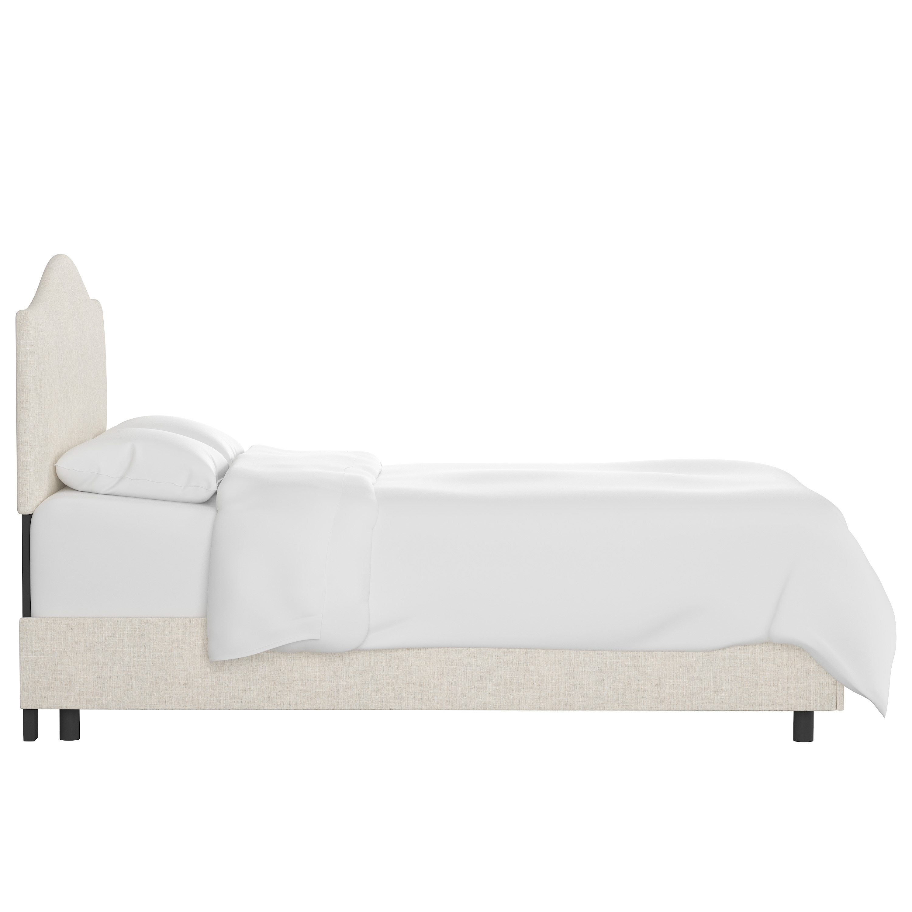 California King Kenmore Bed in Linen Talc - Image 2