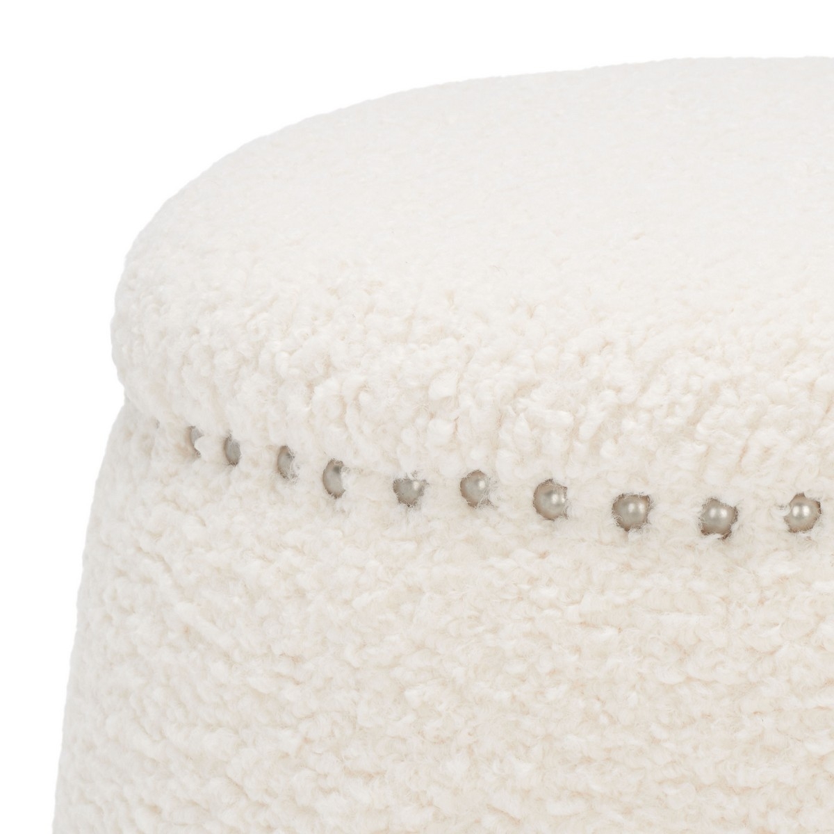 Ellerose Ottoman - Ivory - Image 2