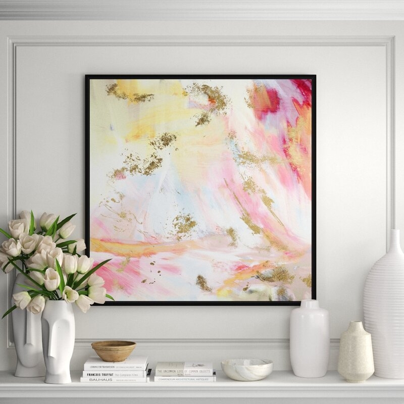 JBass Grand Gallery Collection Pastel Mist - Framed Graphic Art on Canvas - Image 0