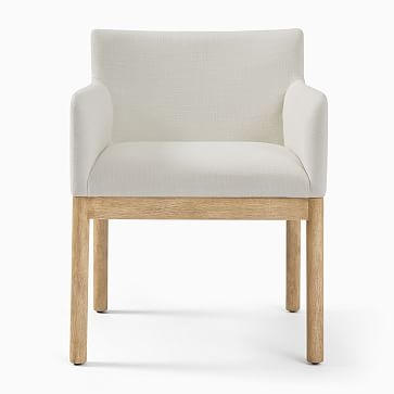 Hargrove Arm Chair, Yarn Dyed Linen Weave, Alabaster, Dune - Image 3