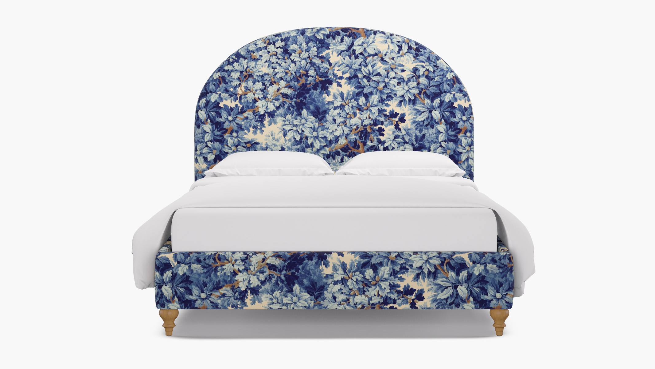 Demilune Bed, Limoges Bois De Chene, Natural Traditional Turned Leg, Twin - Image 0