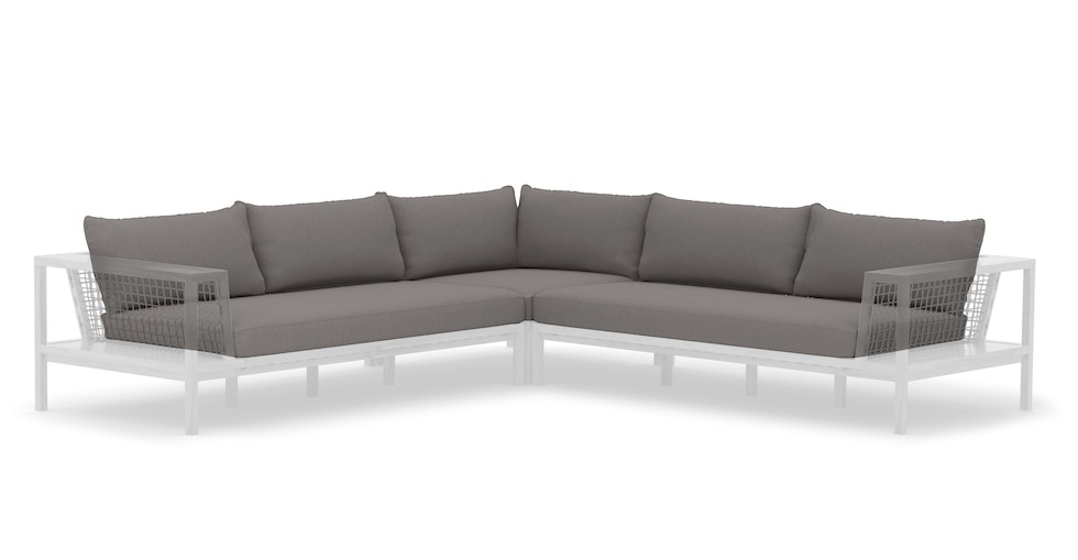 Callais Outdoor Sectional Cushion Cover Set - Taupe Gray - Image 0