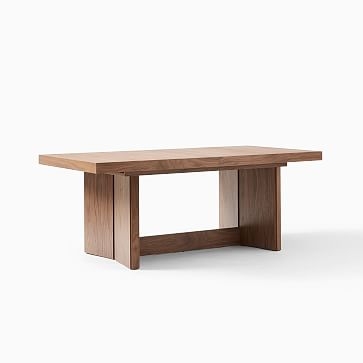 Modern Plinth Dining Table, Cool Walnut Cool Walnut - Image 4