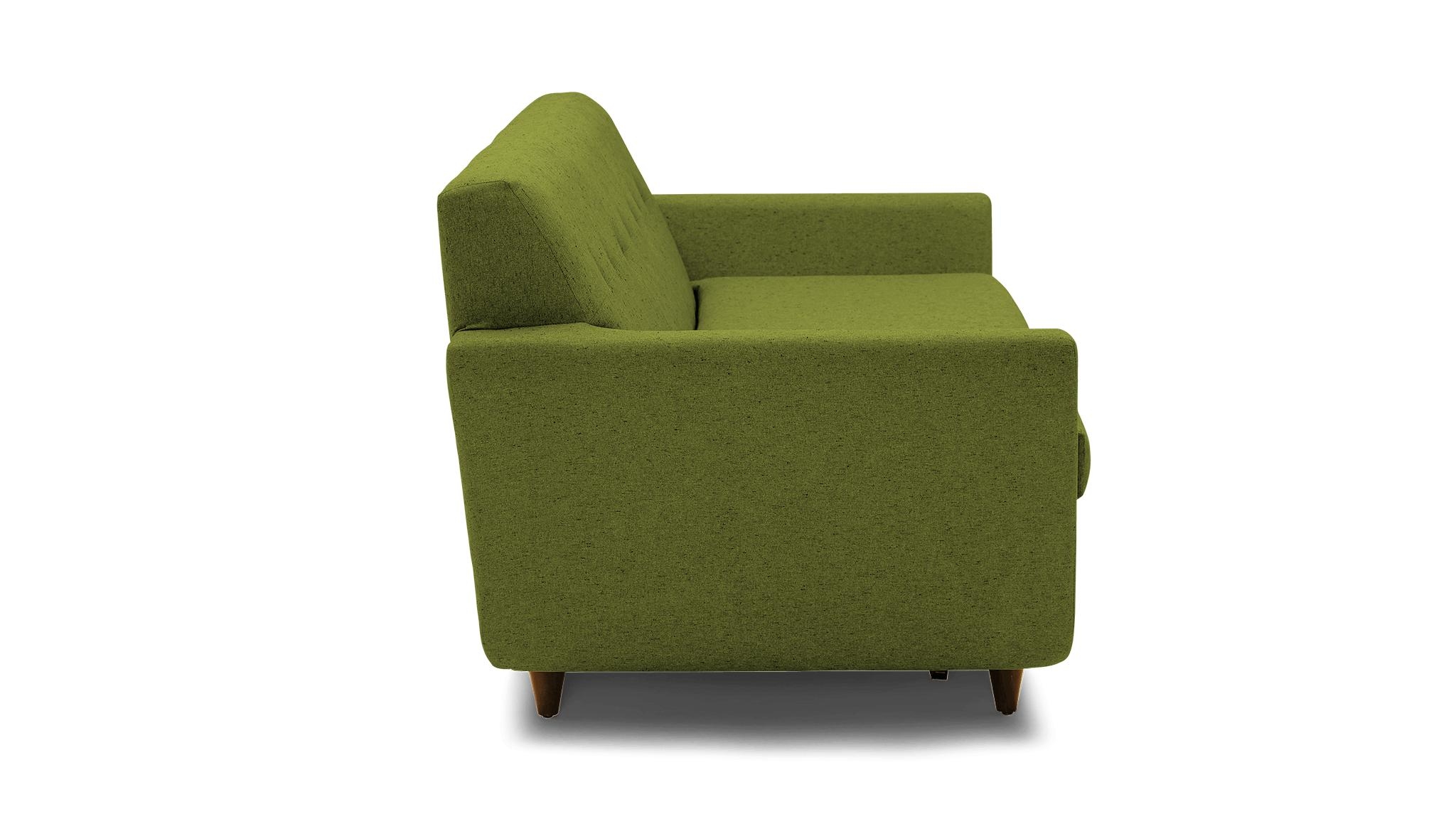 Green Hughes Mid Century Modern Sleeper Sofa - Royale Apple - Mocha - Image 2