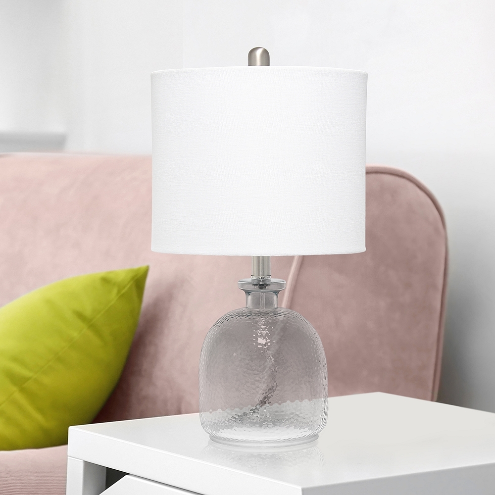 Lalia Home White and Smokey Gray Glass Jar Accent Table Lamp - Style # 85R88 - Image 0
