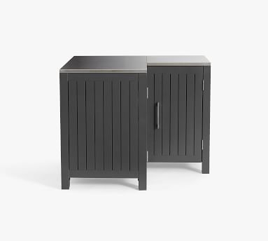 Indio Metal Outdoor Kitchen Corner Cabinet, Slate - Image 3