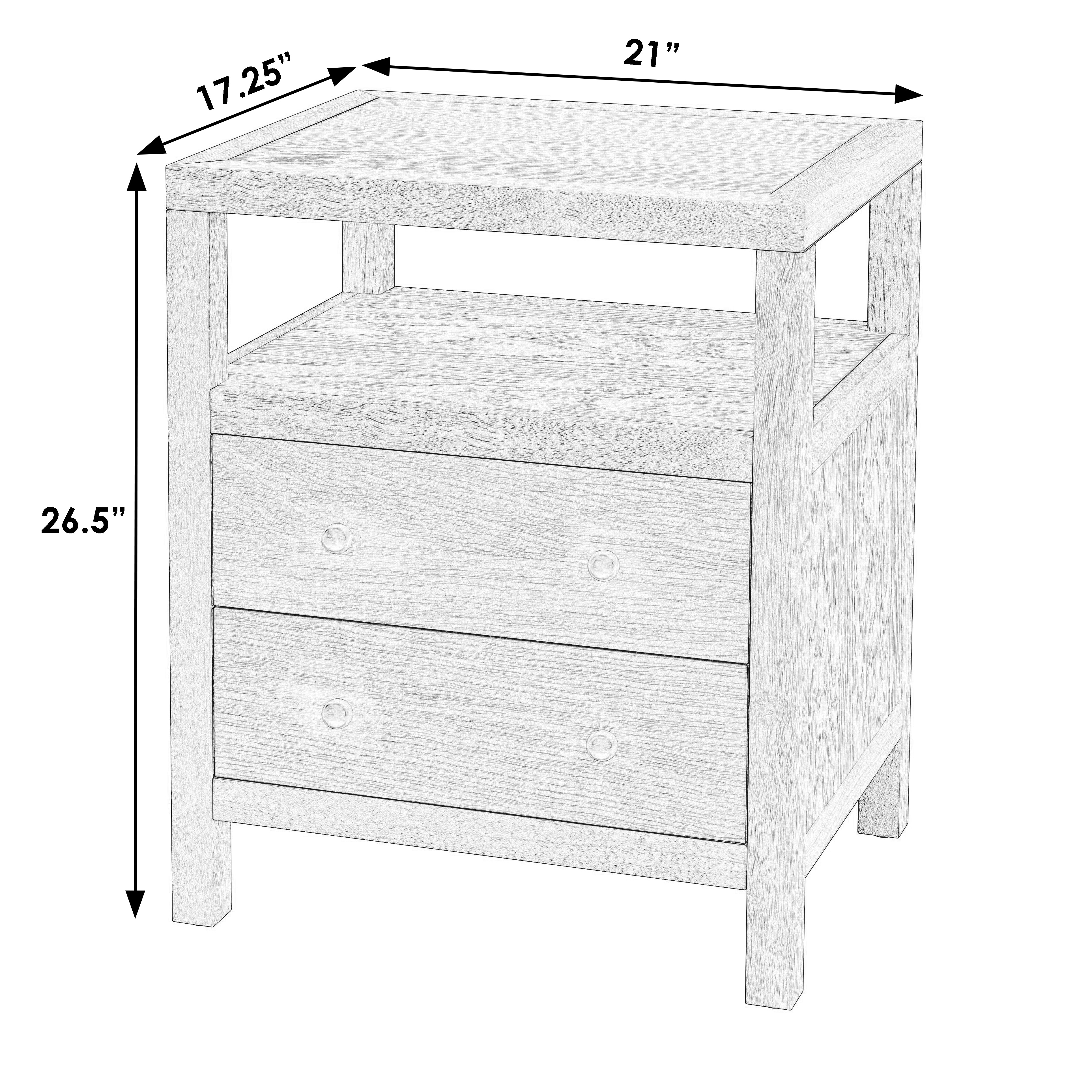 Nora Antique Coffee Nightstand - Image 2