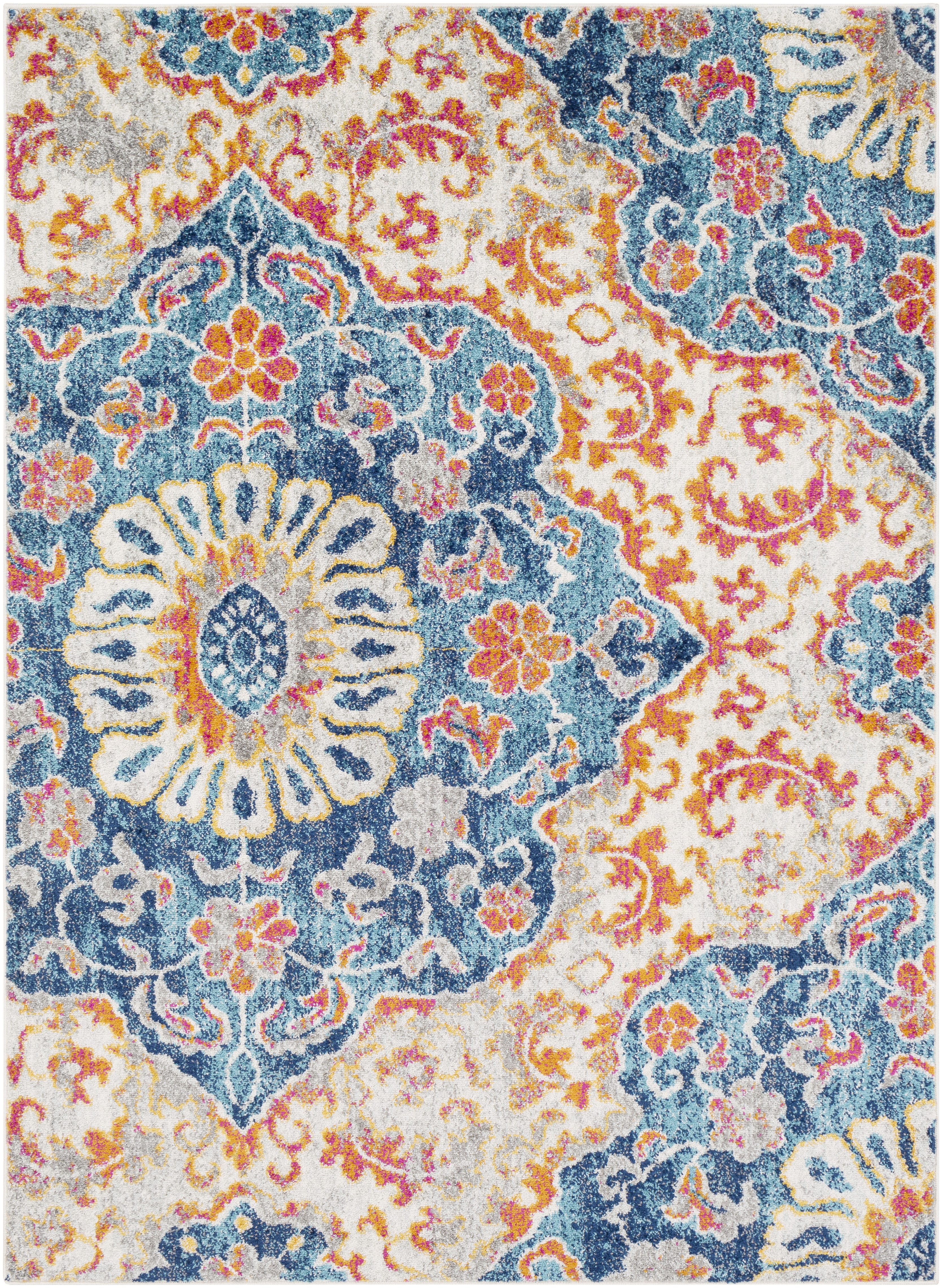 Elaziz Blue Indoor 2' x 3' Machine Woven Rug - Image 0