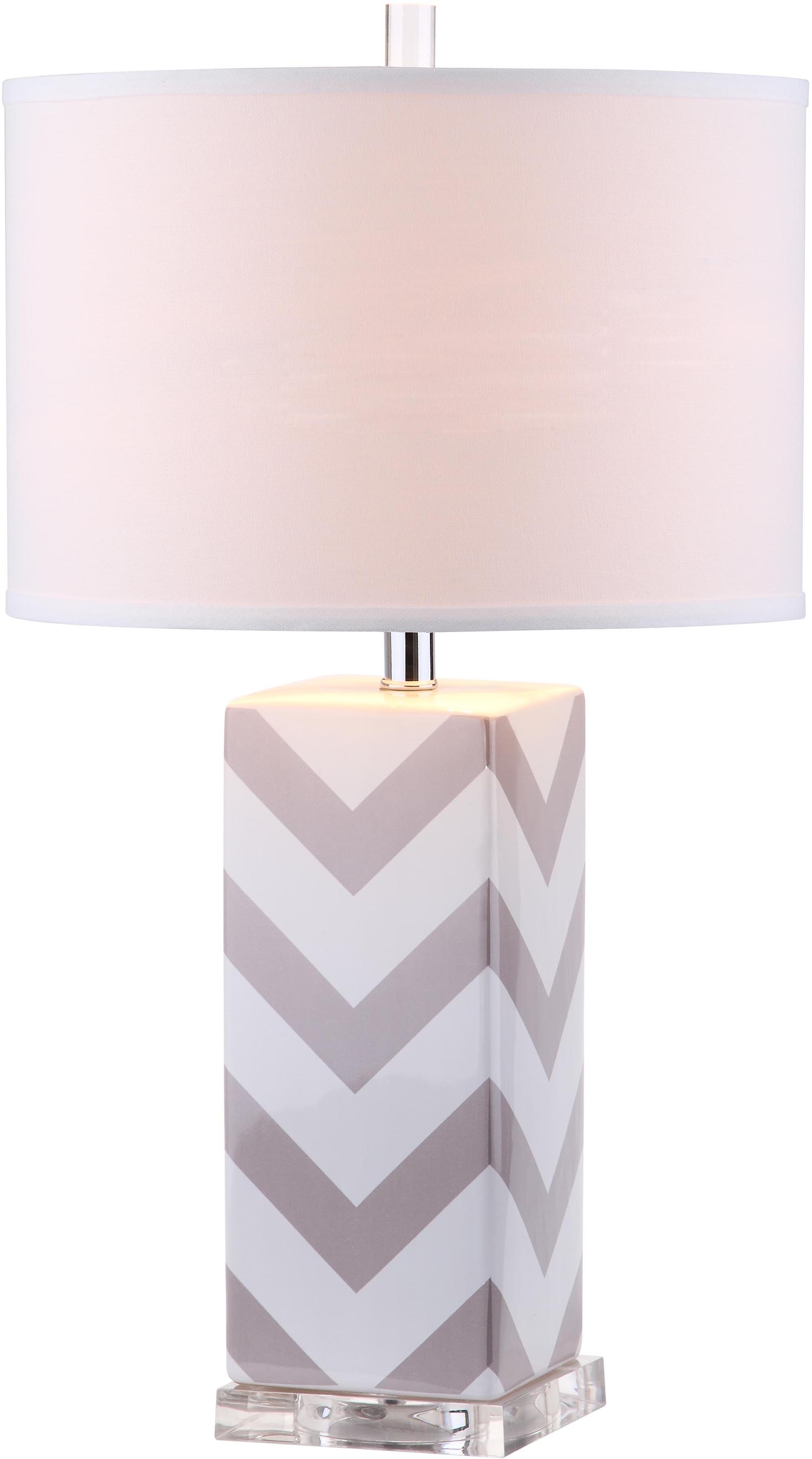 Chevron 27-Inch H Stripe Table Lamp - Grey - Safavieh - Image 2